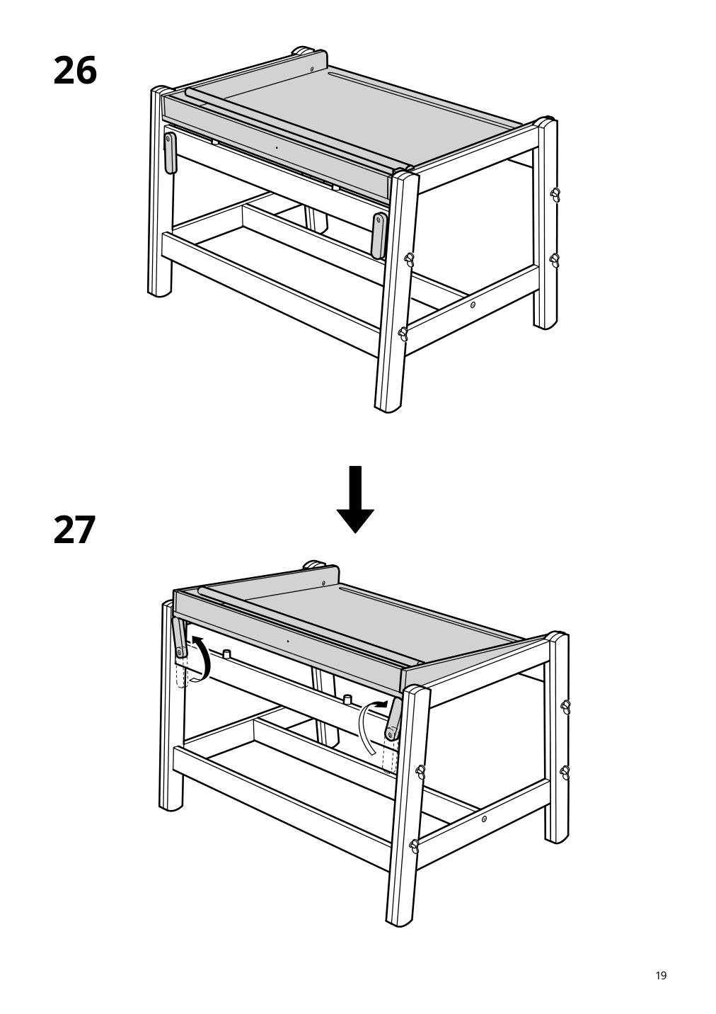 Assembly instructions for IKEA Flisat childrens desk adjustable | Page 19 - IKEA FLISAT children's desk 202.735.94