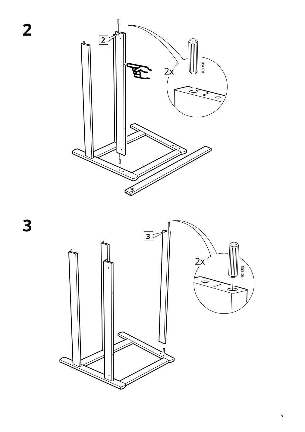 Assembly instructions for IKEA Flisat childrens desk adjustable | Page 5 - IKEA FLISAT children's desk 202.735.94