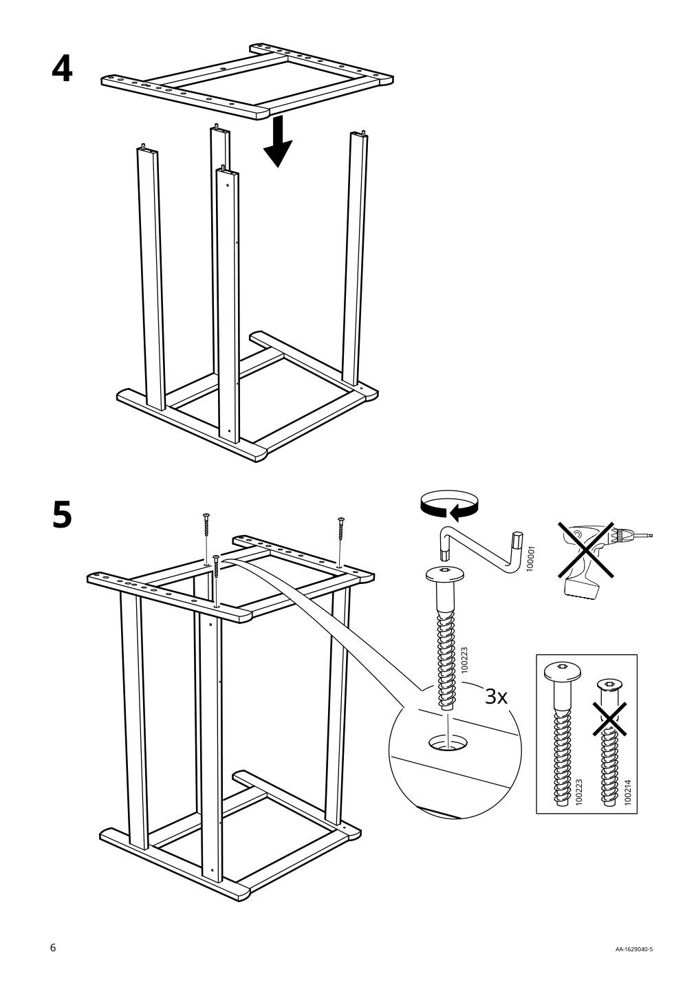 Assembly instructions for IKEA Flisat childrens desk adjustable | Page 6 - IKEA FLISAT children's desk 202.735.94