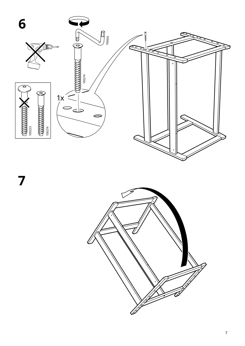 Assembly instructions for IKEA Flisat childrens desk adjustable | Page 7 - IKEA FLISAT children's desk 202.735.94