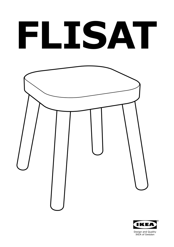 Assembly instructions for IKEA Flisat childrens stool | Page 1 - IKEA FLISAT children's stool 402.735.93