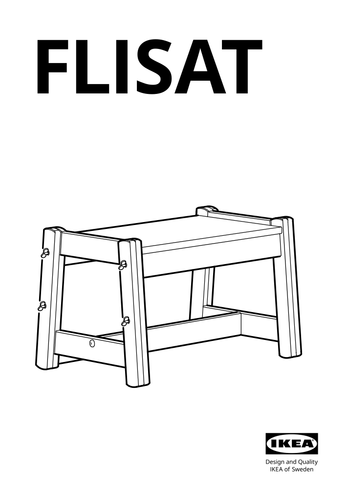 Assembly instructions for IKEA Flisat childs bench adjustable | Page 1 - IKEA FLISAT child's bench 802.907.79