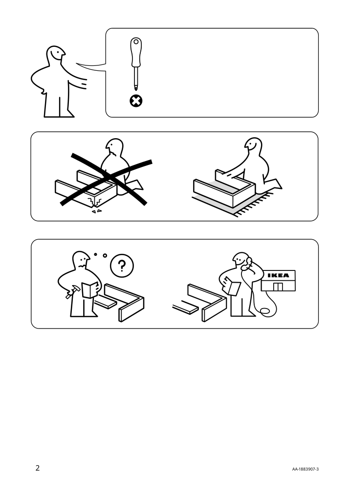 Assembly instructions for IKEA Flisat childs bench adjustable | Page 2 - IKEA FLISAT child's bench 802.907.79