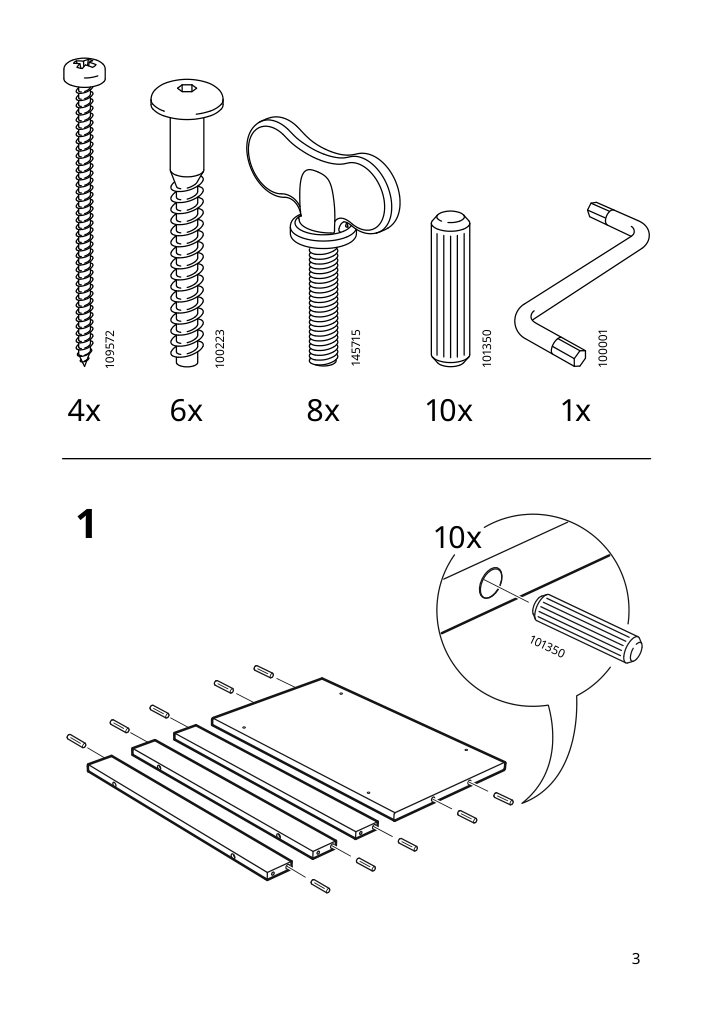 Assembly instructions for IKEA Flisat childs bench adjustable | Page 3 - IKEA FLISAT child's bench 802.907.79