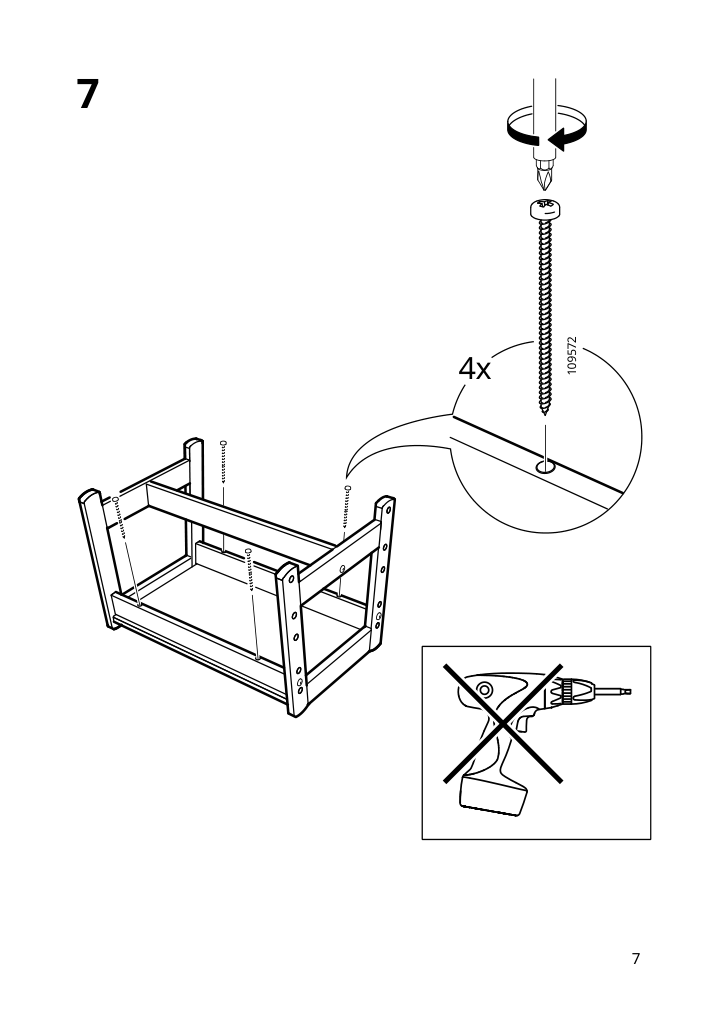 Assembly instructions for IKEA Flisat childs bench adjustable | Page 7 - IKEA FLISAT child's bench 802.907.79