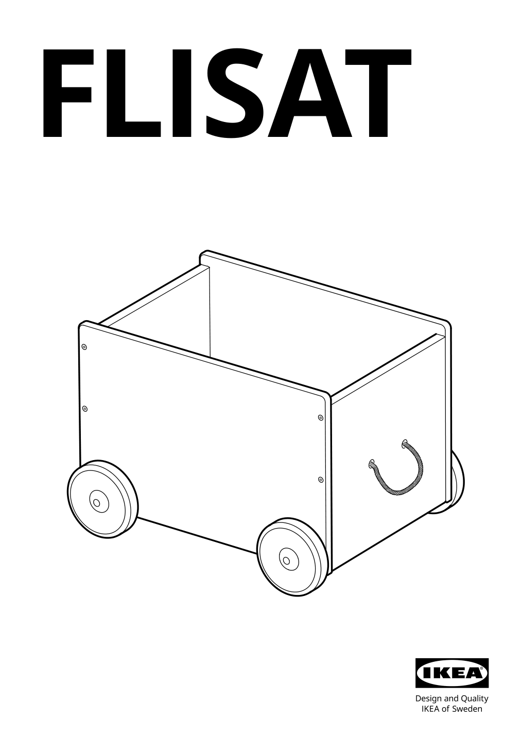 Assembly instructions for IKEA Flisat toy storage with casters | Page 1 - IKEA FLISAT toy storage with casters 102.984.20