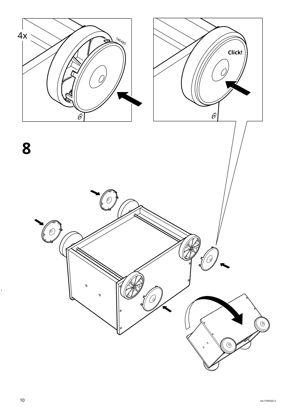 Assembly instructions for IKEA Flisat toy storage with casters | Page 10 - IKEA FLISAT toy storage with casters 102.984.20