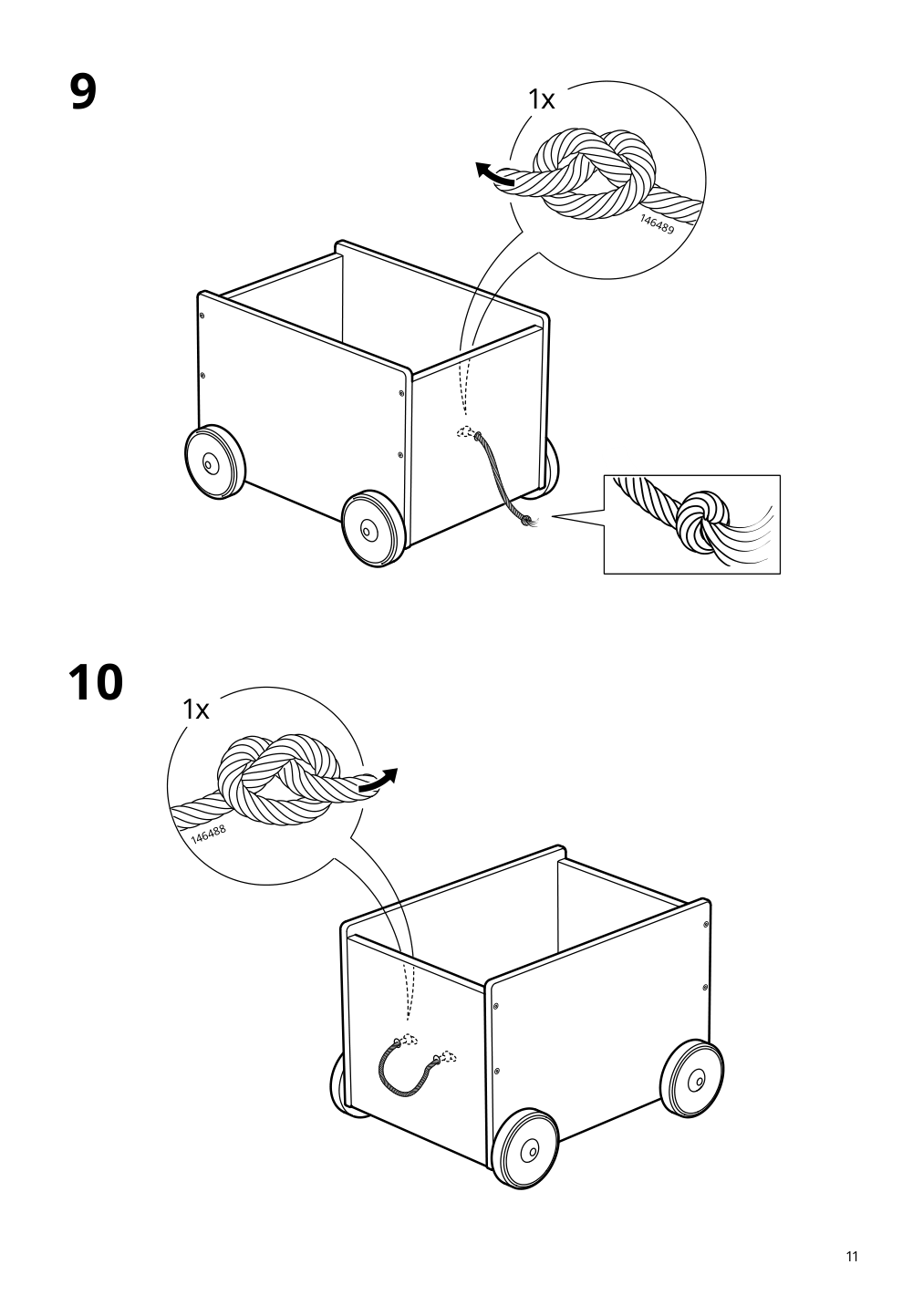 Assembly instructions for IKEA Flisat toy storage with casters | Page 11 - IKEA FLISAT toy storage with casters 102.984.20