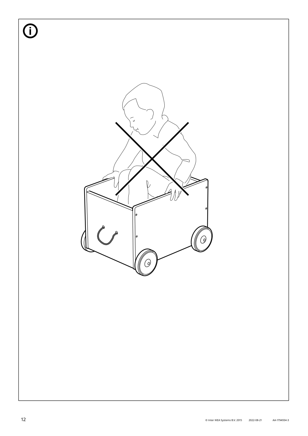 Assembly instructions for IKEA Flisat toy storage with casters | Page 12 - IKEA FLISAT toy storage with casters 102.984.20