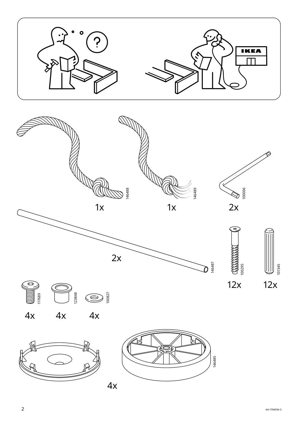 Assembly instructions for IKEA Flisat toy storage with casters | Page 2 - IKEA FLISAT toy storage with casters 102.984.20