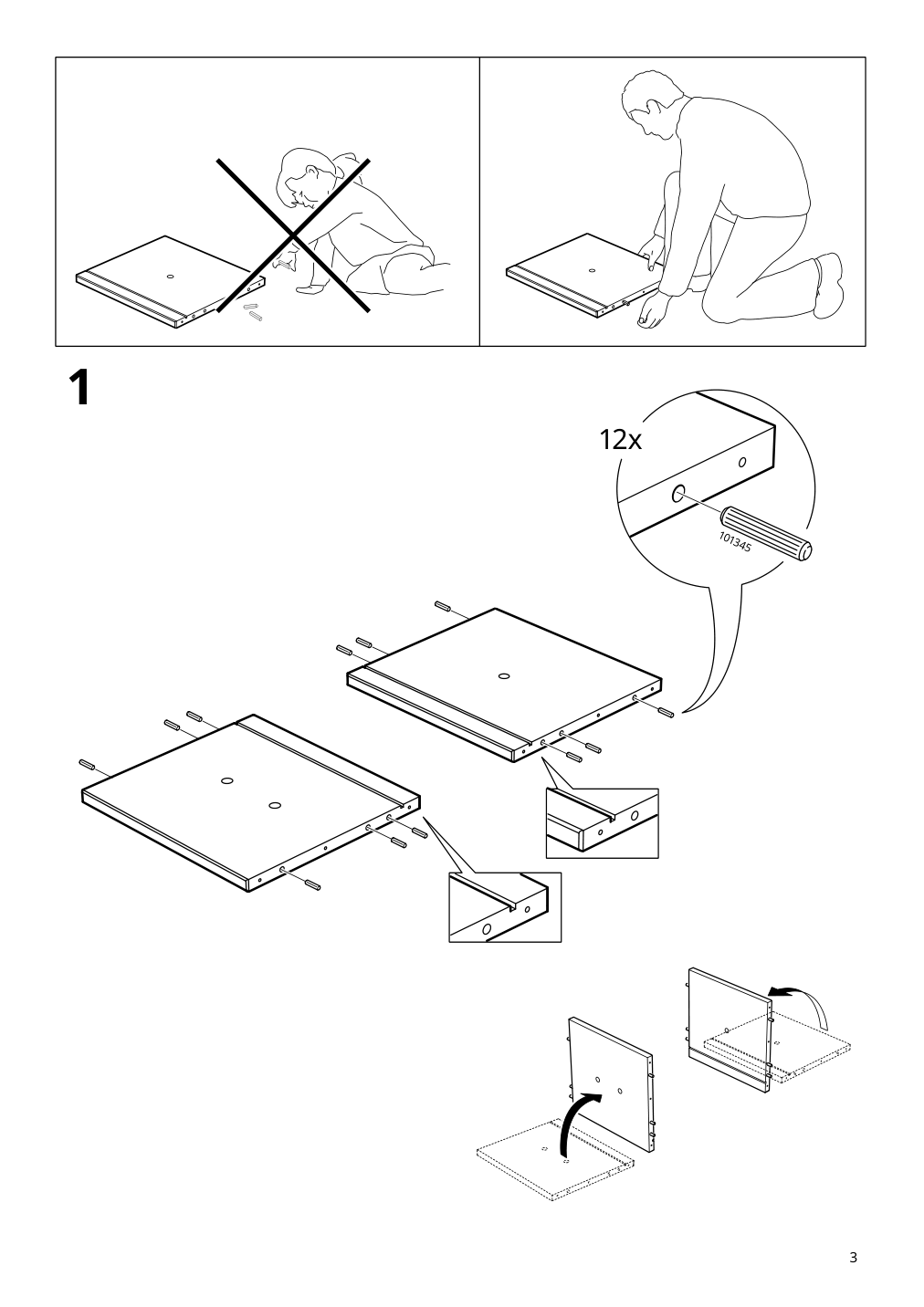 Assembly instructions for IKEA Flisat toy storage with casters | Page 3 - IKEA FLISAT toy storage with casters 102.984.20