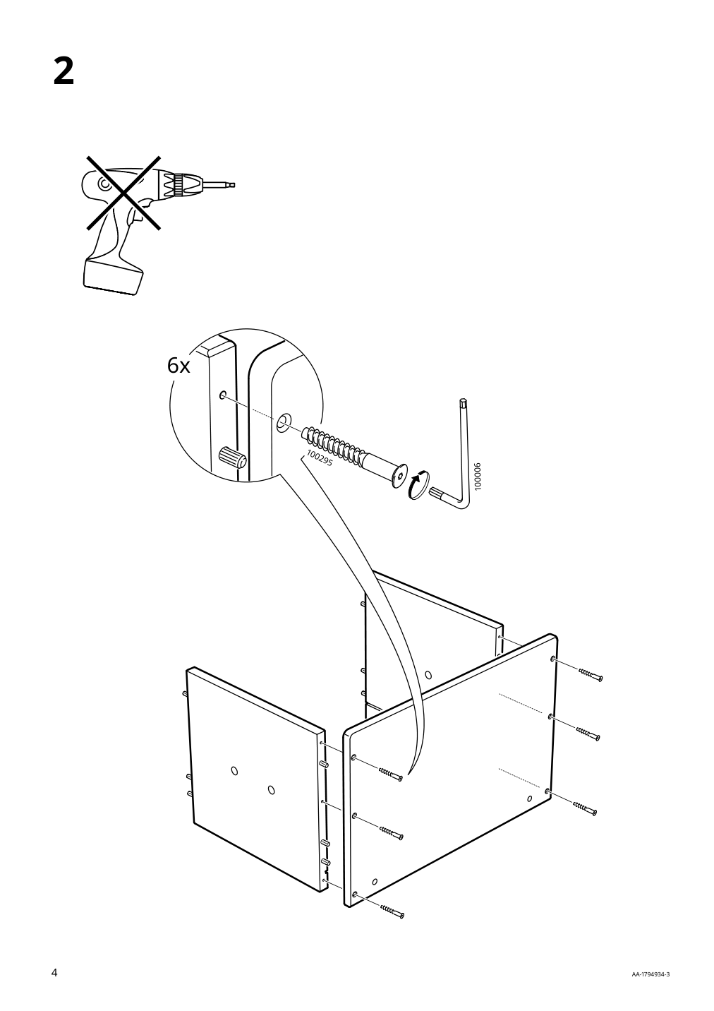 Assembly instructions for IKEA Flisat toy storage with casters | Page 4 - IKEA FLISAT toy storage with casters 102.984.20