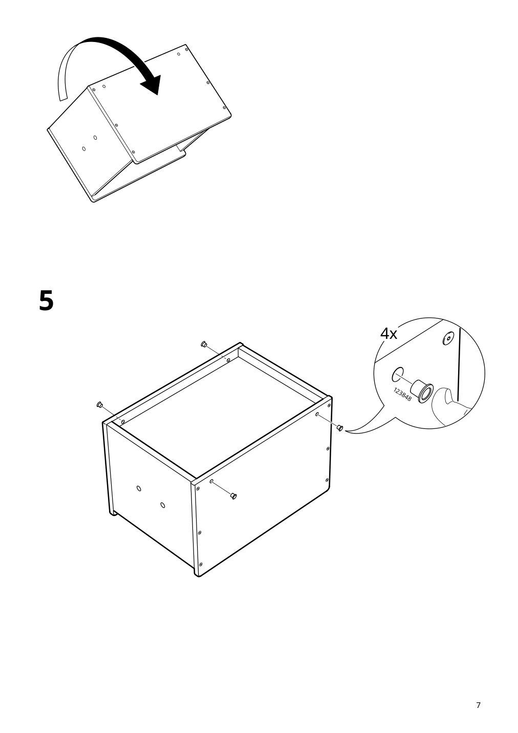 Assembly instructions for IKEA Flisat toy storage with casters | Page 7 - IKEA FLISAT toy storage with casters 102.984.20