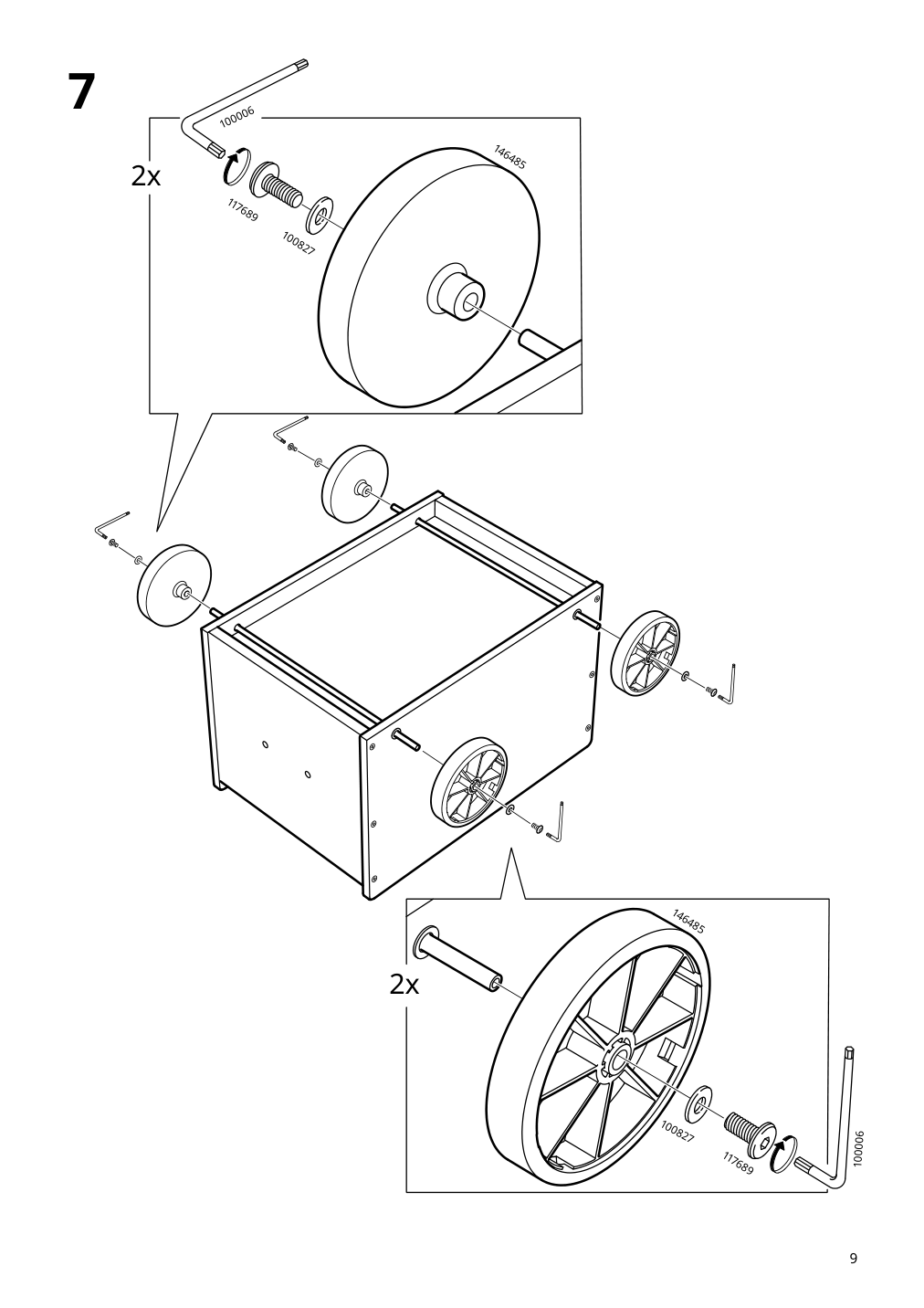 Assembly instructions for IKEA Flisat toy storage with casters | Page 9 - IKEA FLISAT toy storage with casters 102.984.20