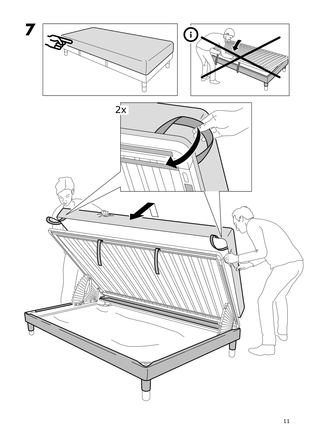 Assembly instructions for IKEA Flottebo cover sleeper sofa vissle purple | Page 11 - IKEA FLOTTEBO cover sleeper sofa 504.417.27