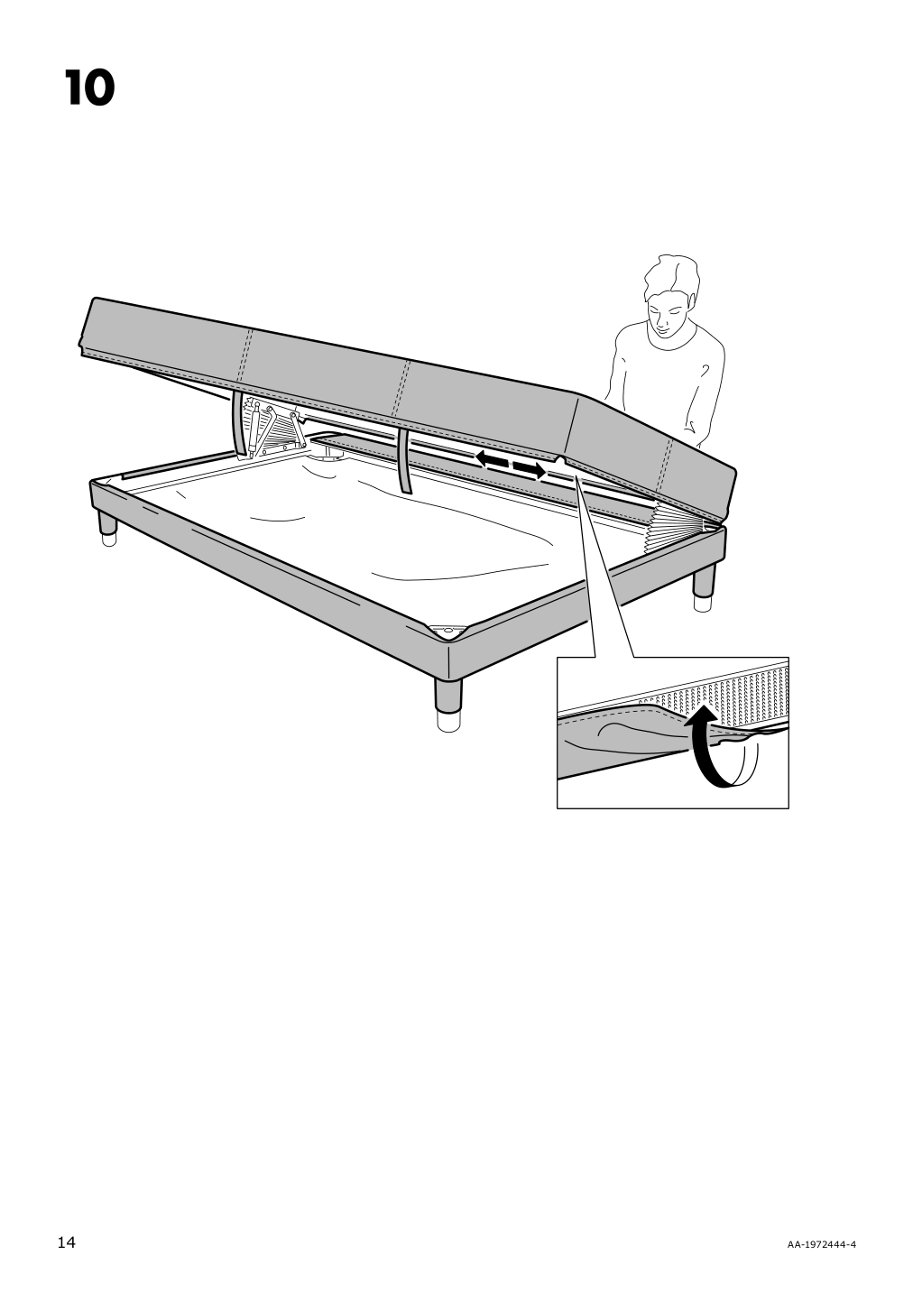 Assembly instructions for IKEA Flottebo cover sleeper sofa vissle purple | Page 14 - IKEA FLOTTEBO cover sleeper sofa 504.417.27