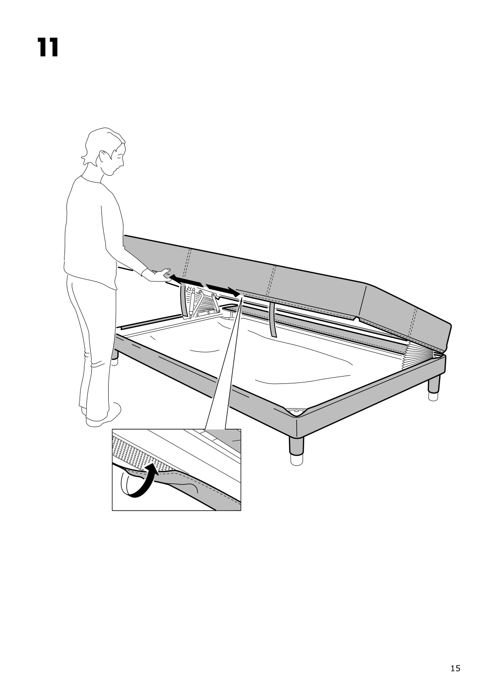 Assembly instructions for IKEA Flottebo cover sleeper sofa vissle purple | Page 15 - IKEA FLOTTEBO cover sleeper sofa 504.417.27