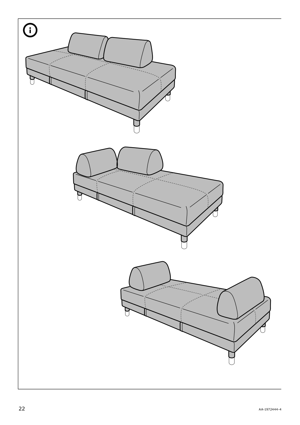 Assembly instructions for IKEA Flottebo cover sleeper sofa vissle purple | Page 22 - IKEA FLOTTEBO cover sleeper sofa 504.417.27