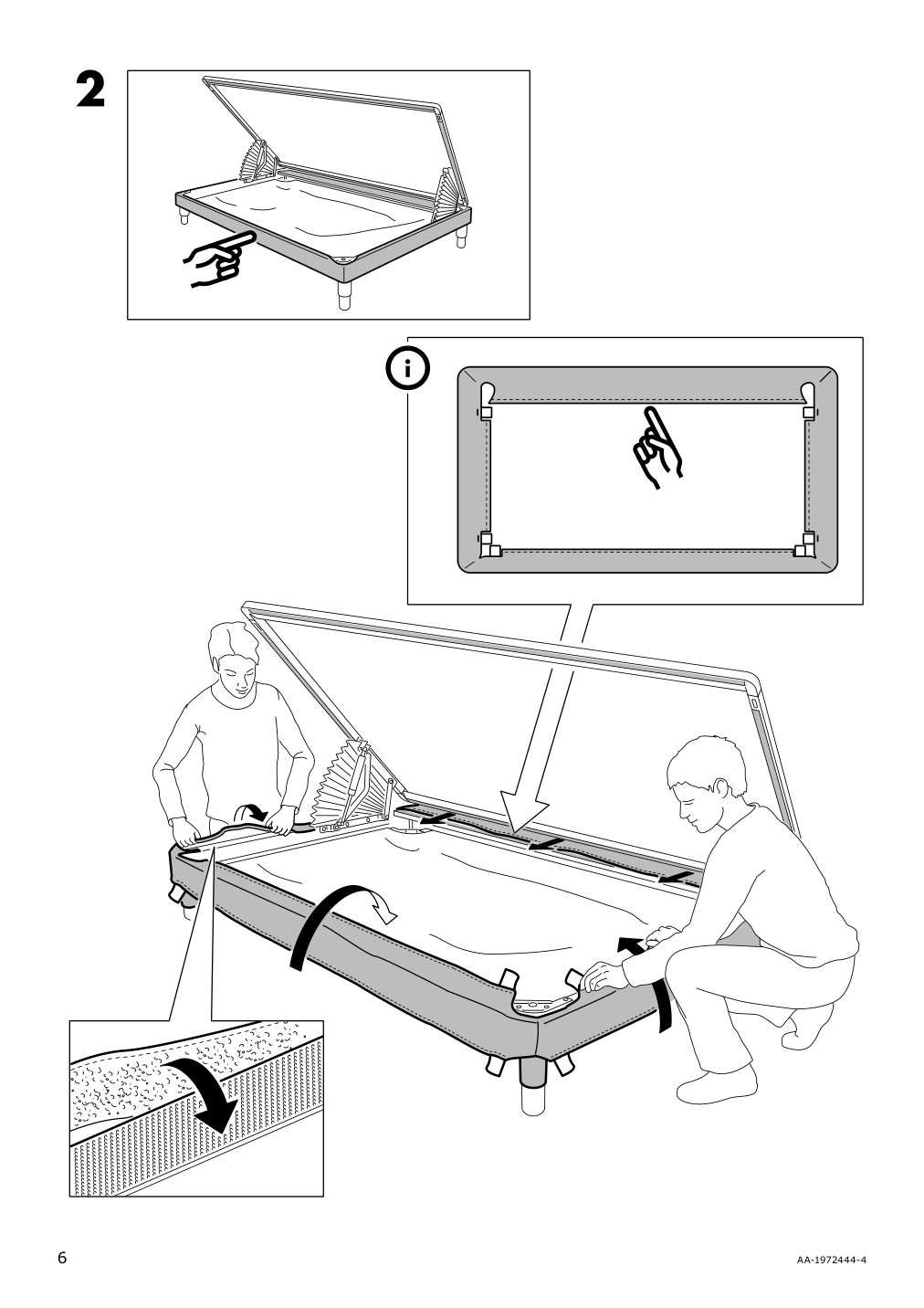 Assembly instructions for IKEA Flottebo cover sleeper sofa vissle purple | Page 6 - IKEA FLOTTEBO cover sleeper sofa 504.417.27