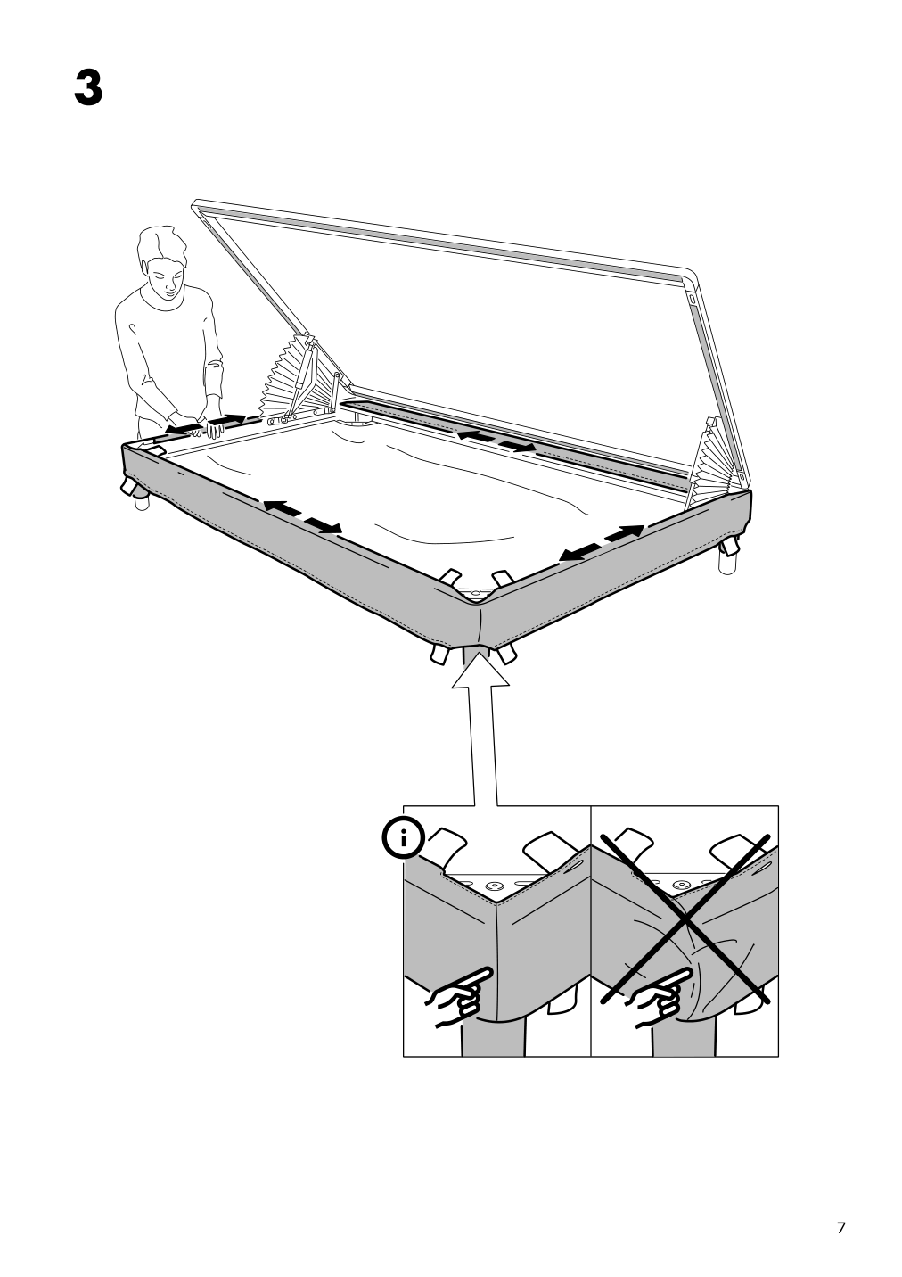 Assembly instructions for IKEA Flottebo cover sleeper sofa vissle purple | Page 7 - IKEA FLOTTEBO cover sleeper sofa 504.417.27