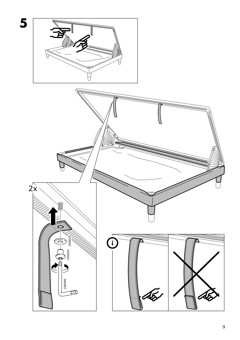 Assembly instructions for IKEA Flottebo cover sleeper sofa vissle purple | Page 9 - IKEA FLOTTEBO cover sleeper sofa 504.417.27