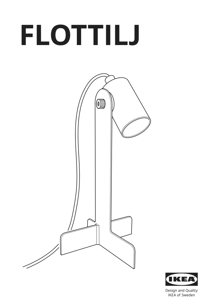 Assembly instructions for IKEA Flottilj desk lamp beige | Page 1 - IKEA FLOTTILJ desk lamp 905.523.08