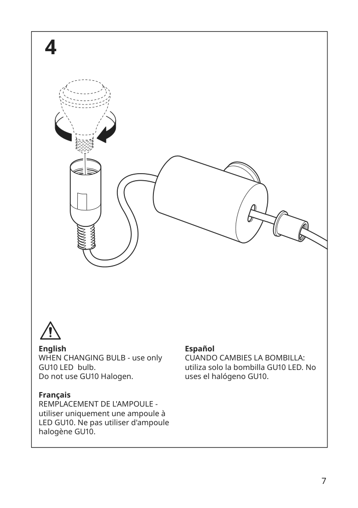 Assembly instructions for IKEA Flottilj desk lamp beige | Page 7 - IKEA FLOTTILJ desk lamp 905.523.08