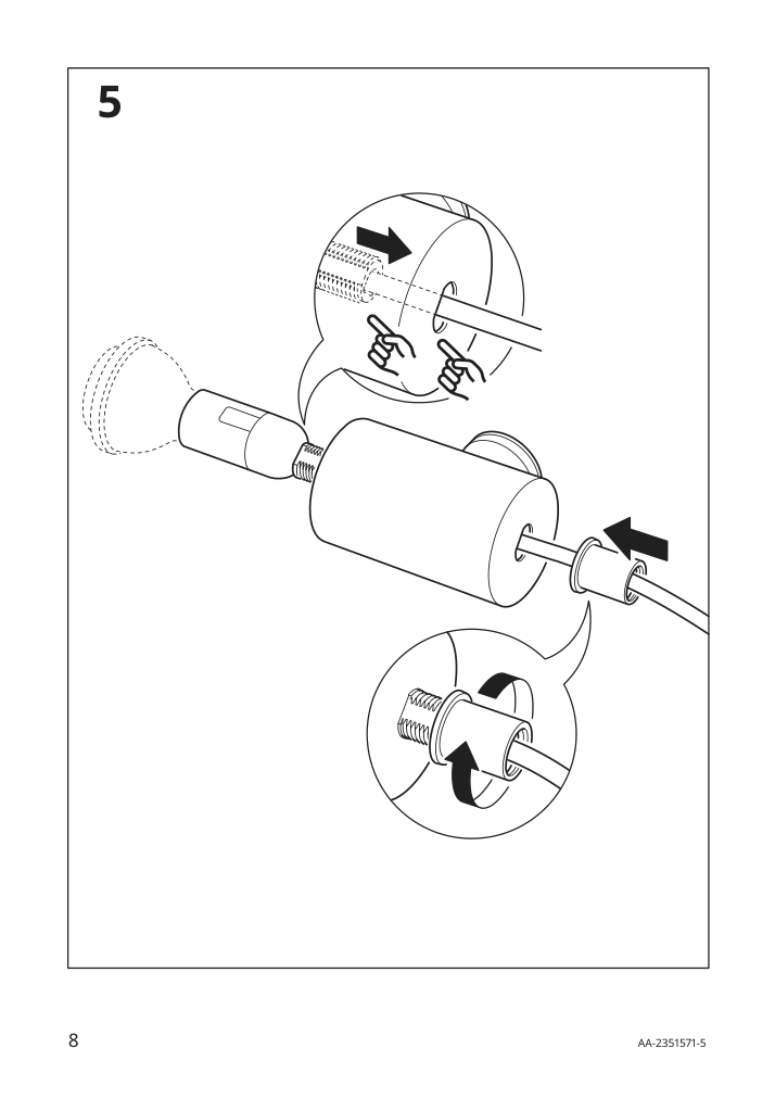 Assembly instructions for IKEA Flottilj desk lamp beige | Page 8 - IKEA FLOTTILJ desk lamp 905.523.08