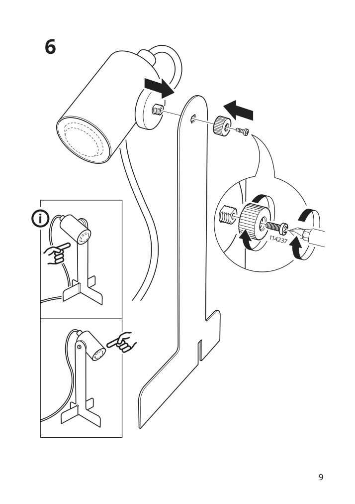 Assembly instructions for IKEA Flottilj desk lamp beige | Page 9 - IKEA FLOTTILJ desk lamp 905.523.08