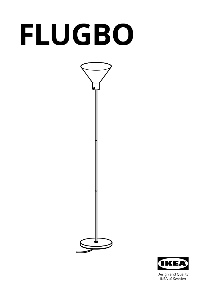 Assembly instructions for IKEA Flugbo floor uplighter nickel plated | Page 1 - IKEA FLUGBO floor uplighter 305.083.56