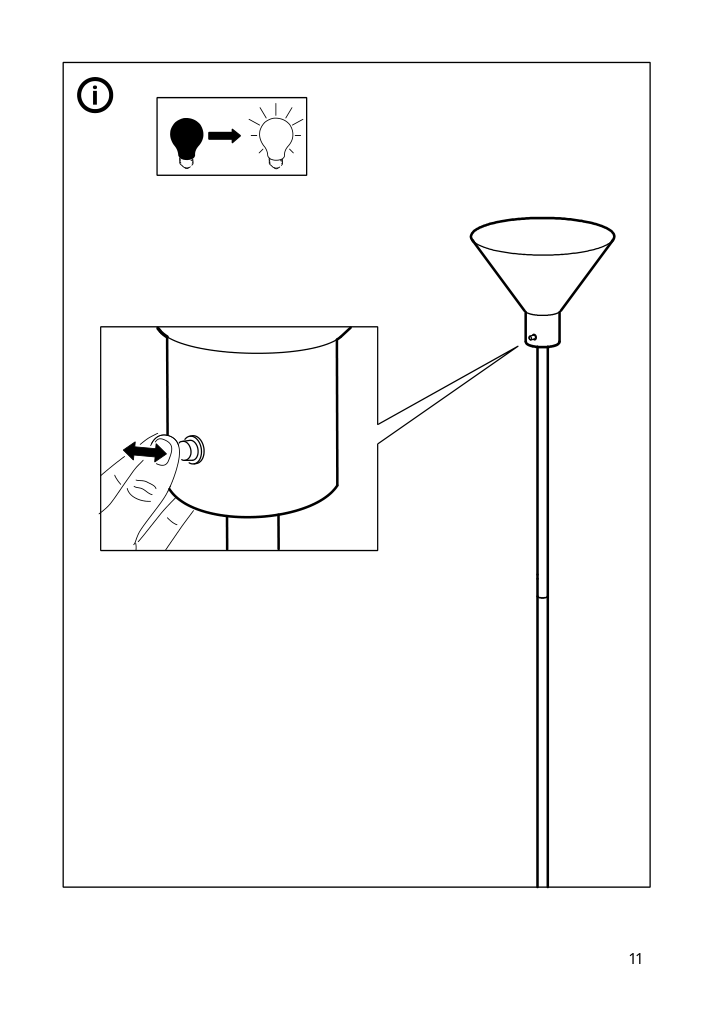 Assembly instructions for IKEA Flugbo floor uplighter nickel plated | Page 11 - IKEA FLUGBO floor uplighter 305.083.56