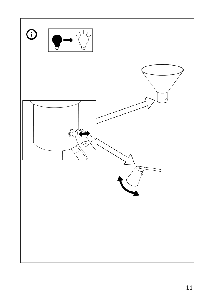 Assembly instructions for IKEA Flugbo floor uplighter reading lamp nickel plated | Page 11 - IKEA FLUGBO floor uplighter/reading lamp 805.083.06