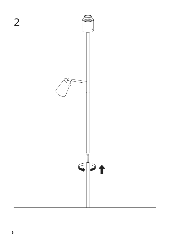 Assembly instructions for IKEA Flugbo floor uplighter reading lamp nickel plated | Page 6 - IKEA FLUGBO floor uplighter/reading lamp 805.083.06