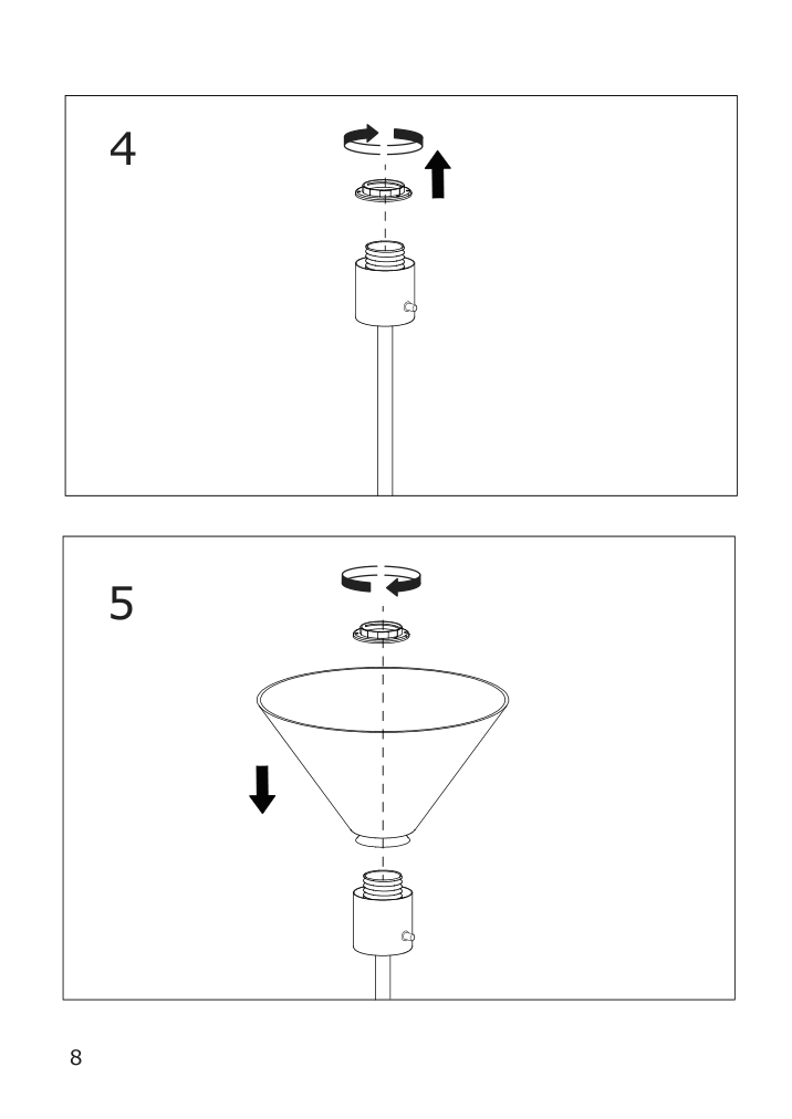 Assembly instructions for IKEA Flugbo floor uplighter reading lamp nickel plated | Page 8 - IKEA FLUGBO floor uplighter/reading lamp 805.083.06