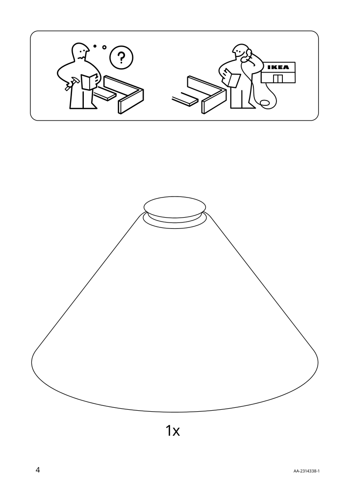 Assembly instructions for IKEA Flugbo floor uplighter reading lamp nickel plated | Page 4 - IKEA FLUGBO floor uplighter/reading lamp 805.083.06