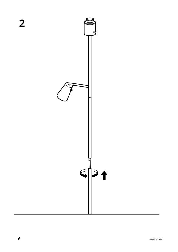 Assembly instructions for IKEA Flugbo floor uplighter reading lamp nickel plated | Page 6 - IKEA FLUGBO floor uplighter/reading lamp 805.083.06