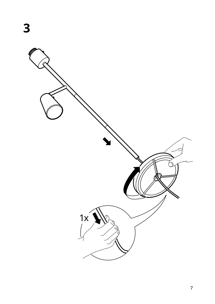 Assembly instructions for IKEA Flugbo floor uplighter reading lamp nickel plated | Page 7 - IKEA FLUGBO floor uplighter/reading lamp 805.083.06