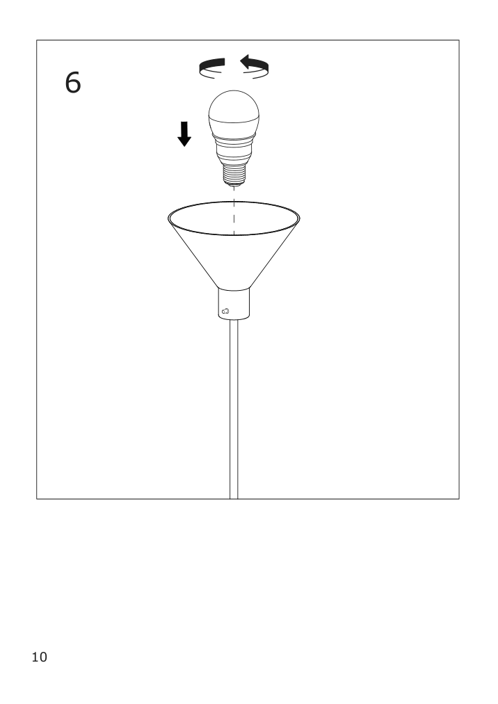 Assembly instructions for IKEA Flugbo floor uplighter with light bulb nickel plated | Page 10 - IKEA FLUGBO floor uplighter with light bulb 105.083.62