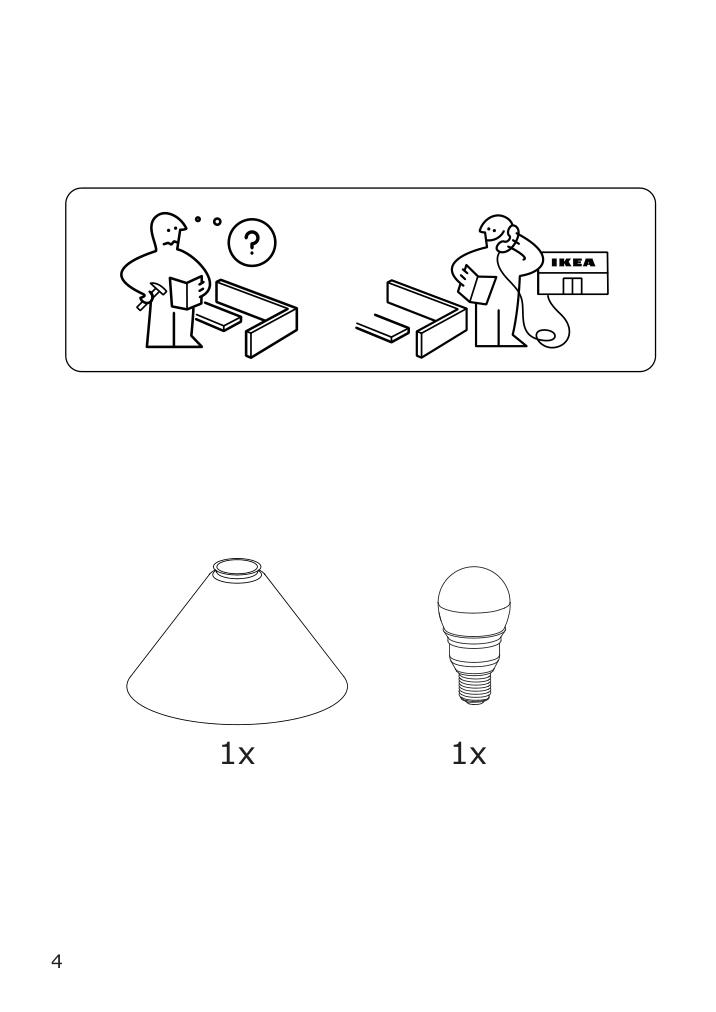 Assembly instructions for IKEA Flugbo floor uplighter with light bulb nickel plated | Page 4 - IKEA FLUGBO floor uplighter with light bulb 105.083.62