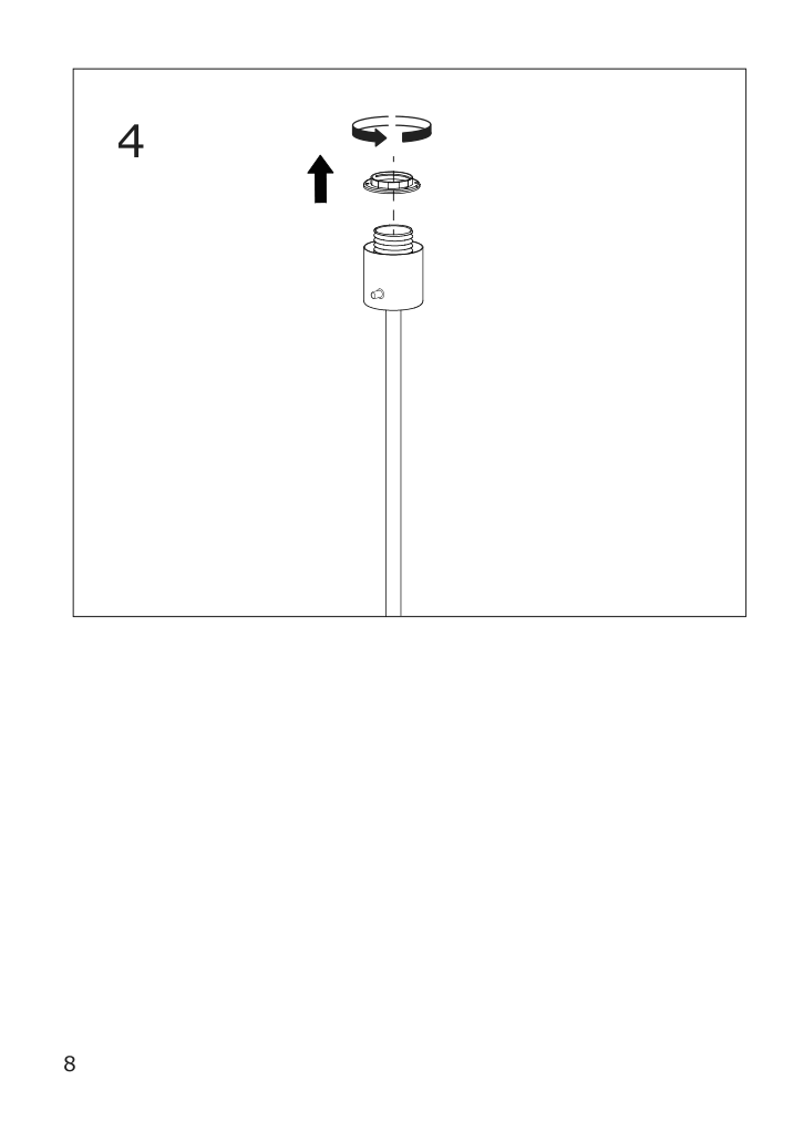 Assembly instructions for IKEA Flugbo floor uplighter with light bulb nickel plated | Page 8 - IKEA FLUGBO floor uplighter with light bulb 105.083.62