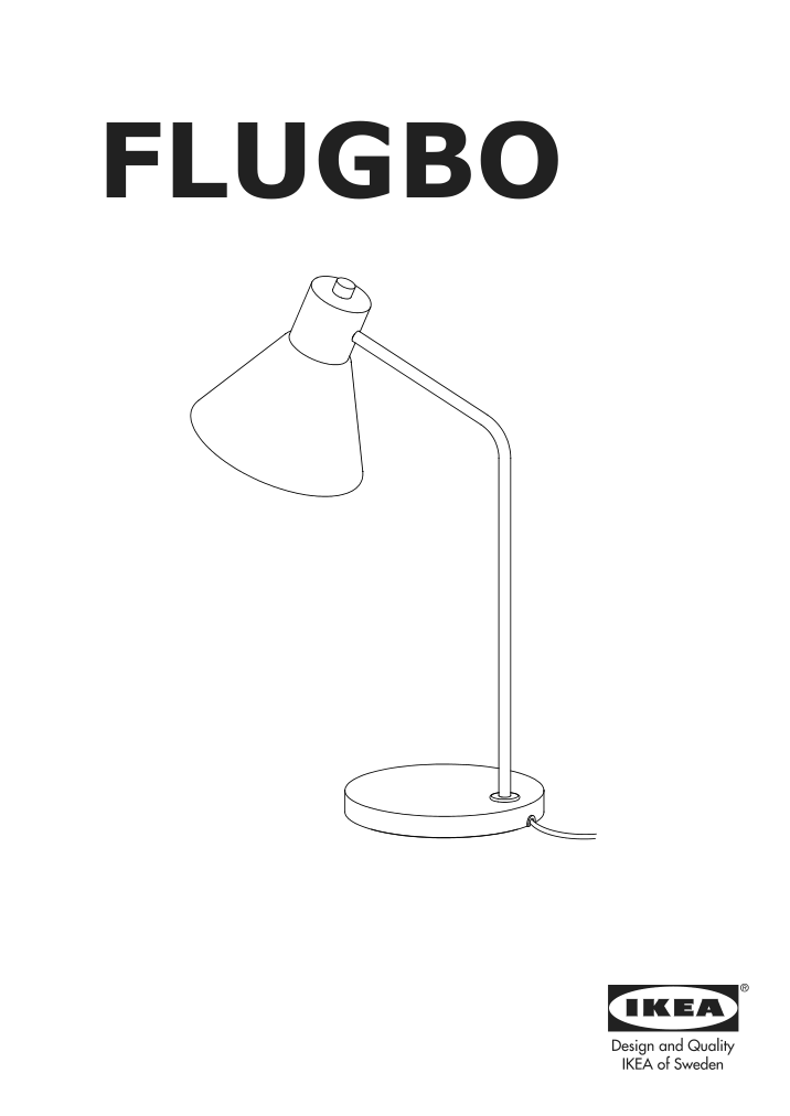 Assembly instructions for IKEA Flugbo table lamp nickel plated glass | Page 1 - IKEA FLUGBO table lamp 005.139.72