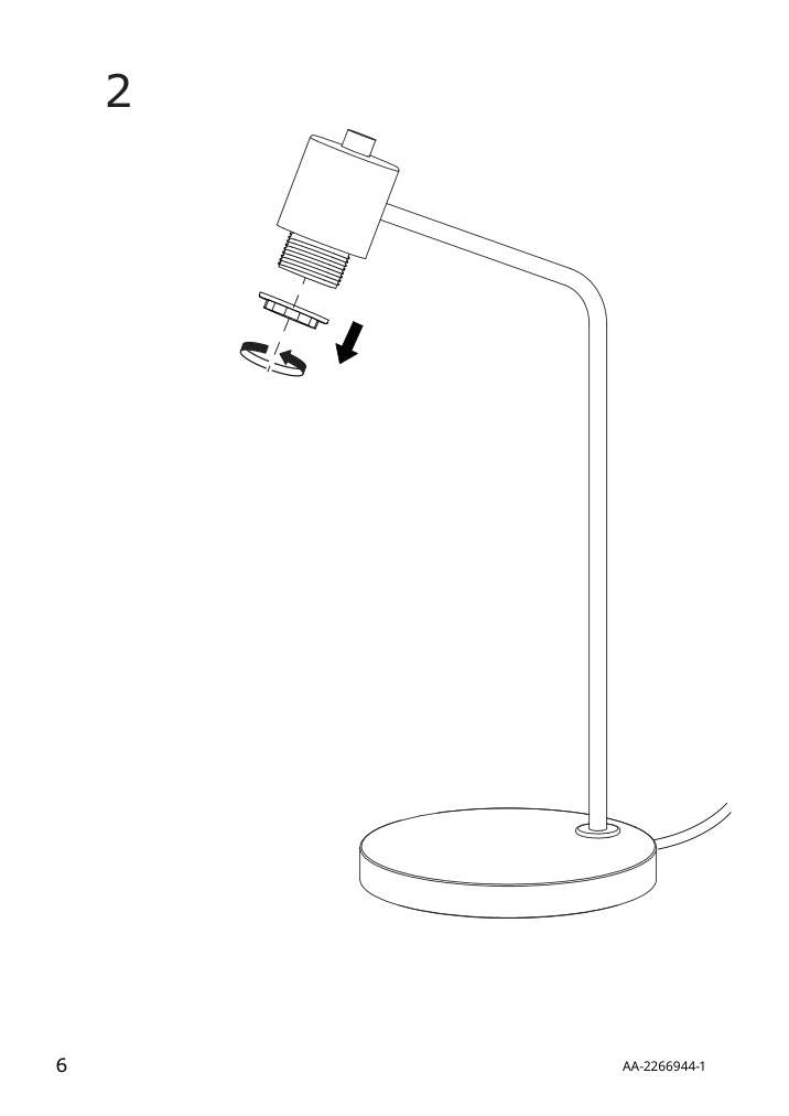 Assembly instructions for IKEA Flugbo table lamp nickel plated glass | Page 6 - IKEA FLUGBO table lamp 005.139.72