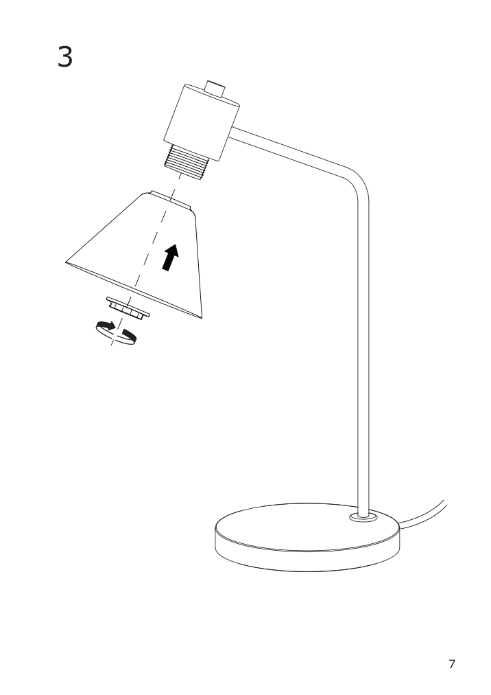 Assembly instructions for IKEA Flugbo table lamp nickel plated glass | Page 7 - IKEA FLUGBO table lamp 005.139.72