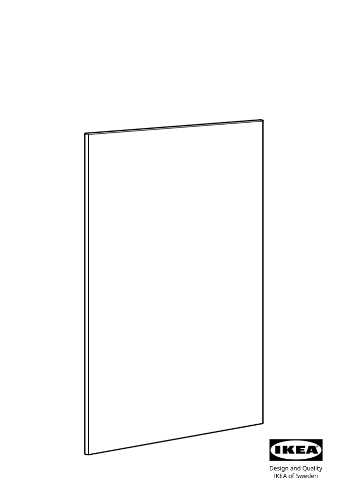 Assembly instructions for IKEA Foerbaettra cover panel high gloss white | Page 1 - IKEA FÖRBÄTTRA cover panel 304.002.90