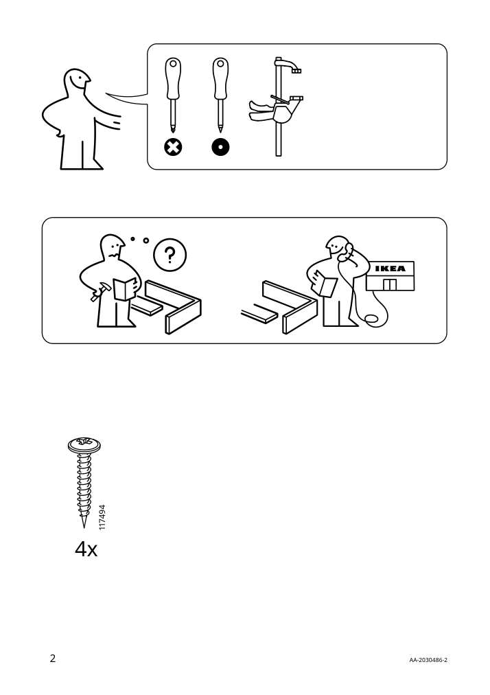 Assembly instructions for IKEA Foerbaettra cover panel high gloss white | Page 2 - IKEA FÖRBÄTTRA cover panel 304.002.90