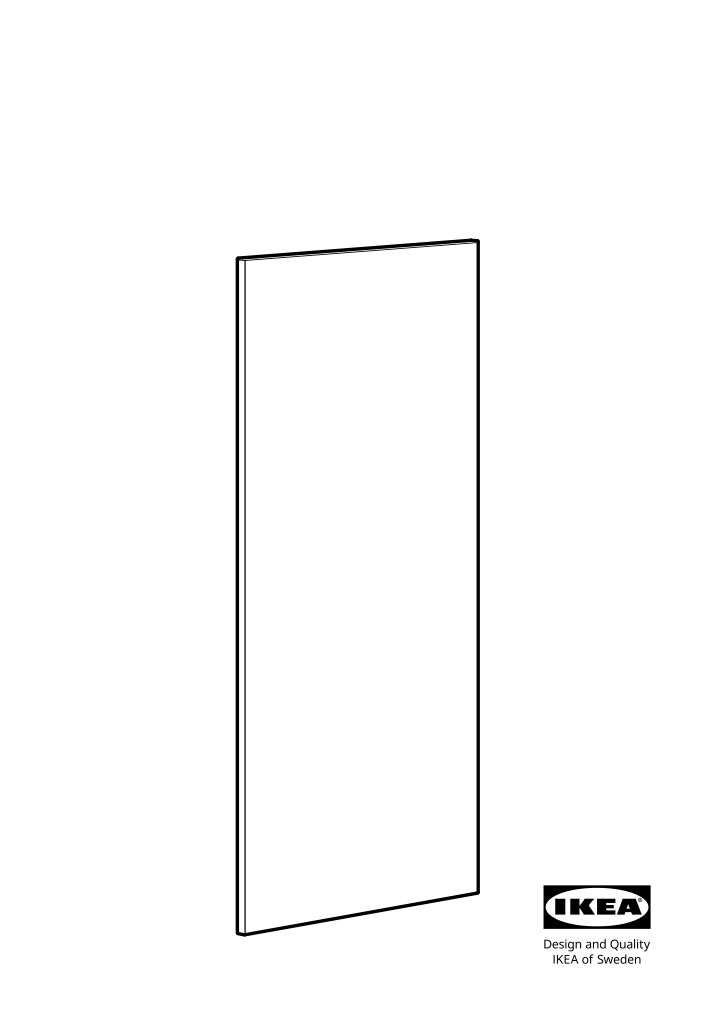 Assembly instructions for IKEA Foerbaettra cover panel high gloss white | Page 1 - IKEA FÖRBÄTTRA cover panel 704.002.88