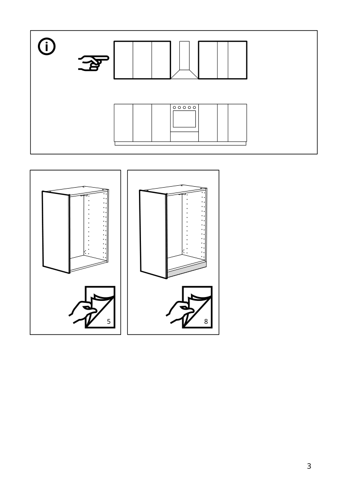 Assembly instructions for IKEA Foerbaettra cover panel high gloss white | Page 3 - IKEA FÖRBÄTTRA cover panel 704.002.88