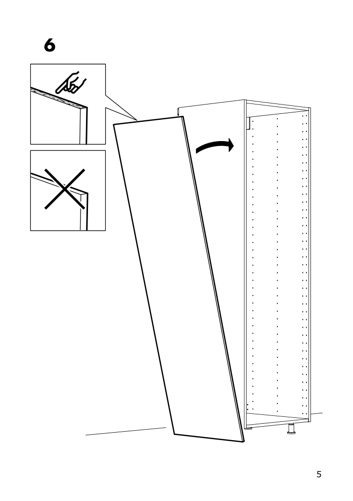 Assembly instructions for IKEA Foerbaettra cover panel matt white | Page 5 - IKEA FÖRBÄTTRA cover panel 104.177.48