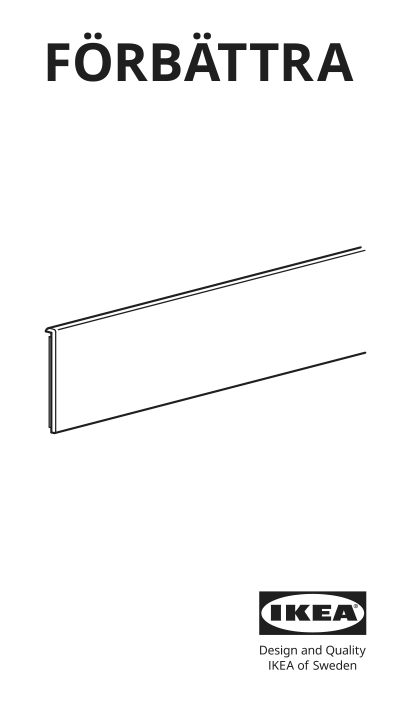 Assembly instructions for IKEA Foerbaettra cover strip and fasteners stainless steel color | Page 1 - IKEA SEKTION base cabinet for oven 693.889.42