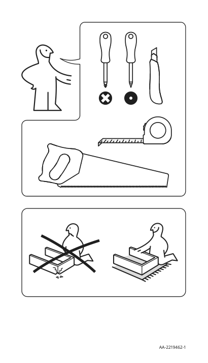 Assembly instructions for IKEA Foerbaettra cover strip and fasteners stainless steel color | Page 2 - IKEA SEKTION base cabinet for oven 693.889.42